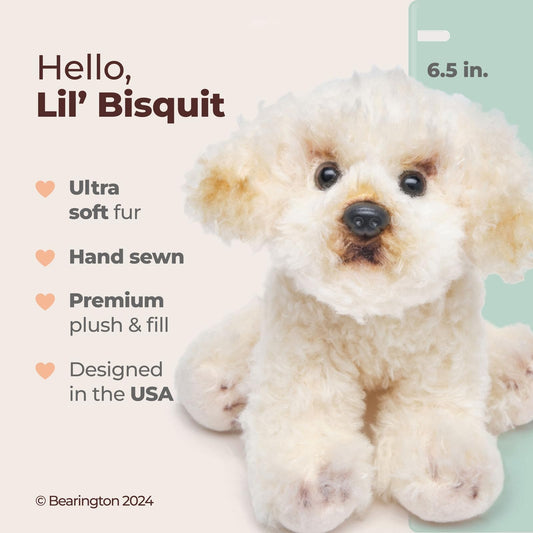 Bearington Lil' Bisquit face closeup soft fur invites gentle touch.