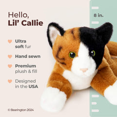 Bearington Lil' Callie calico fur detail highlights lifelike charm for cuddles.