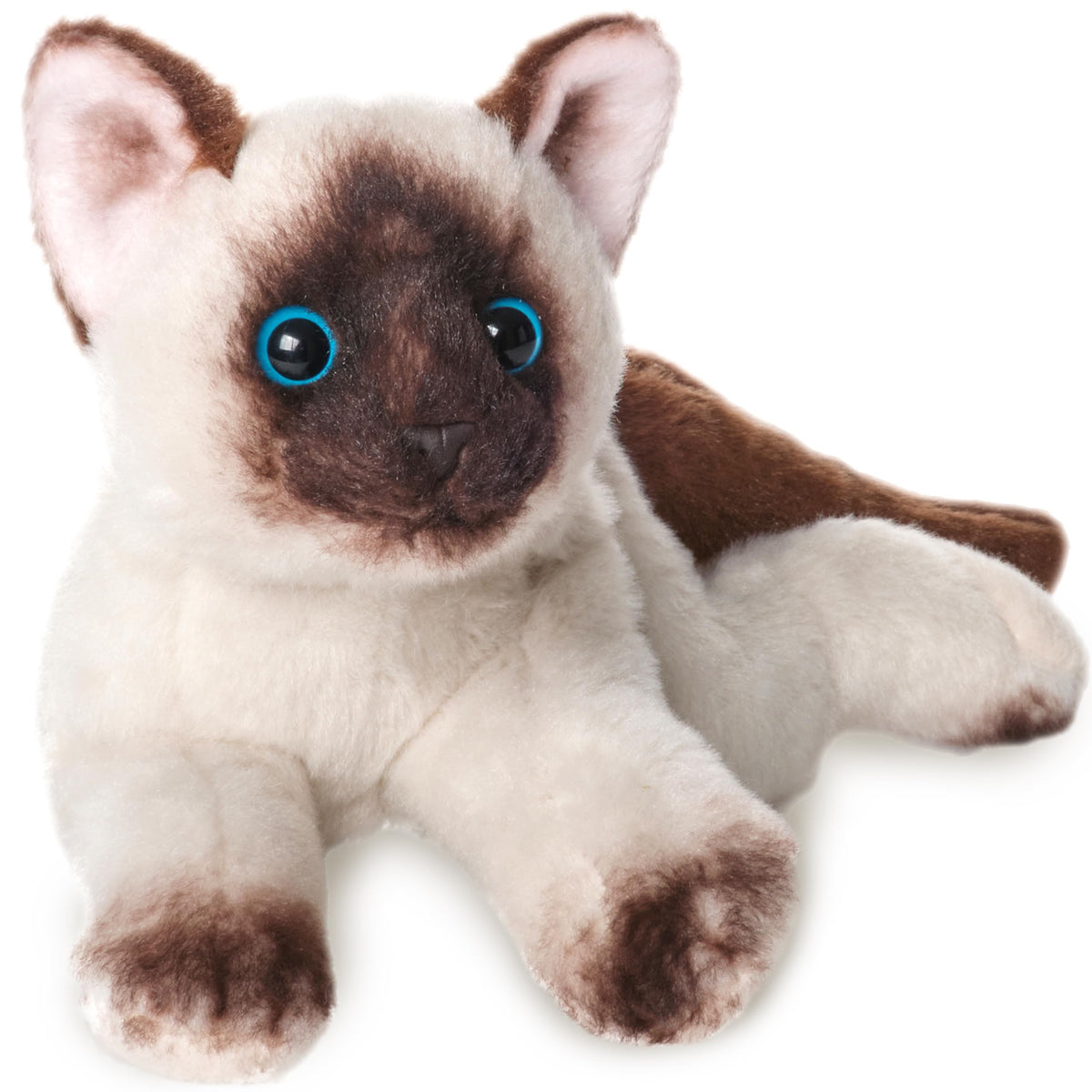 Bearington Lil’ Cleo Siamese Cat Plush with 8-inch soft body for cozy hugs.