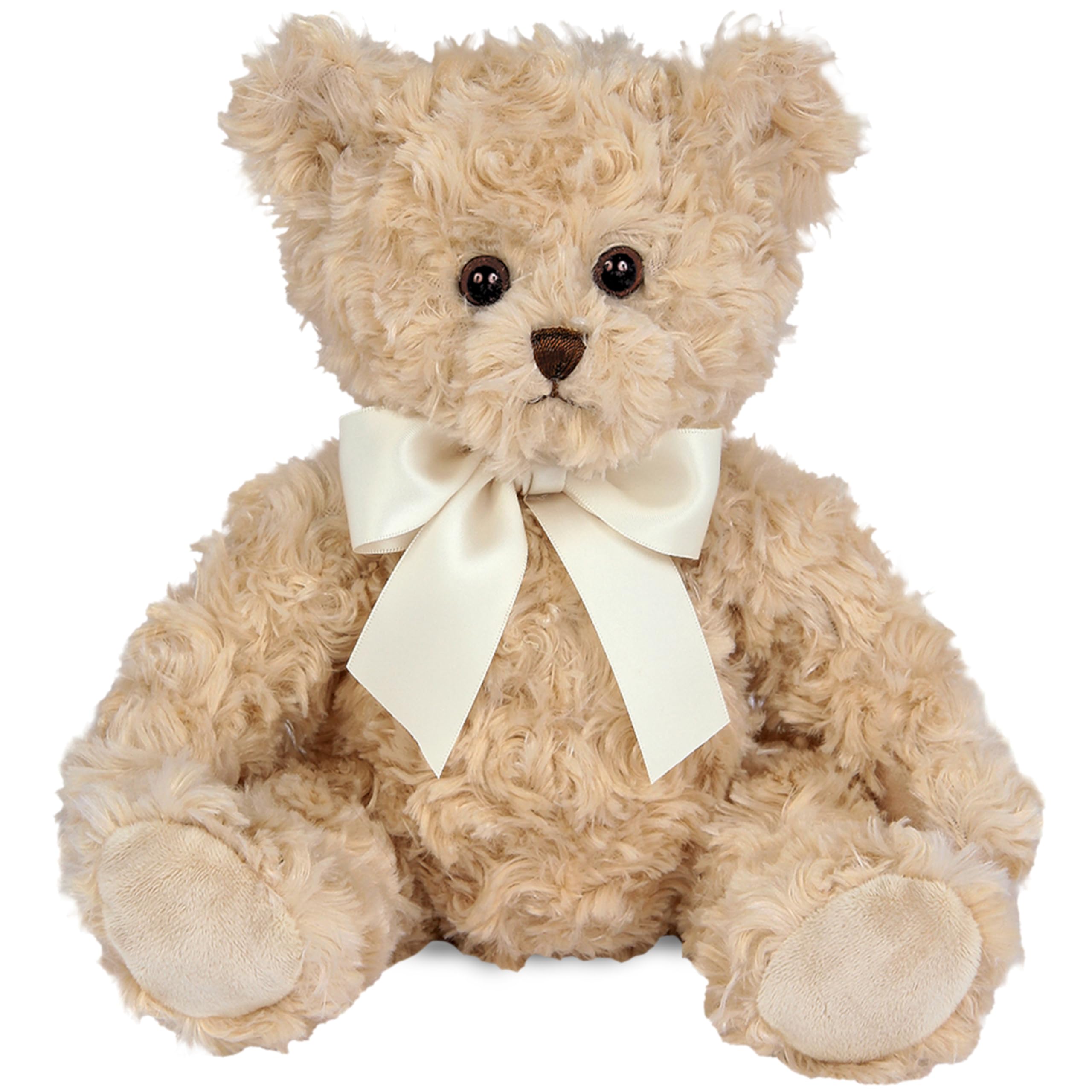 Bearington Lil' Tate 12in teddy bear close-up showing soft fur for cozy snuggles.