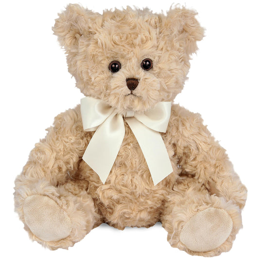 Bearington Lil' Tate 12in teddy bear close-up showing soft fur for cozy snuggles.