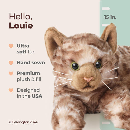 Bearington Louie soft plush fur closeup highlighting silky texture for bedtime snuggles