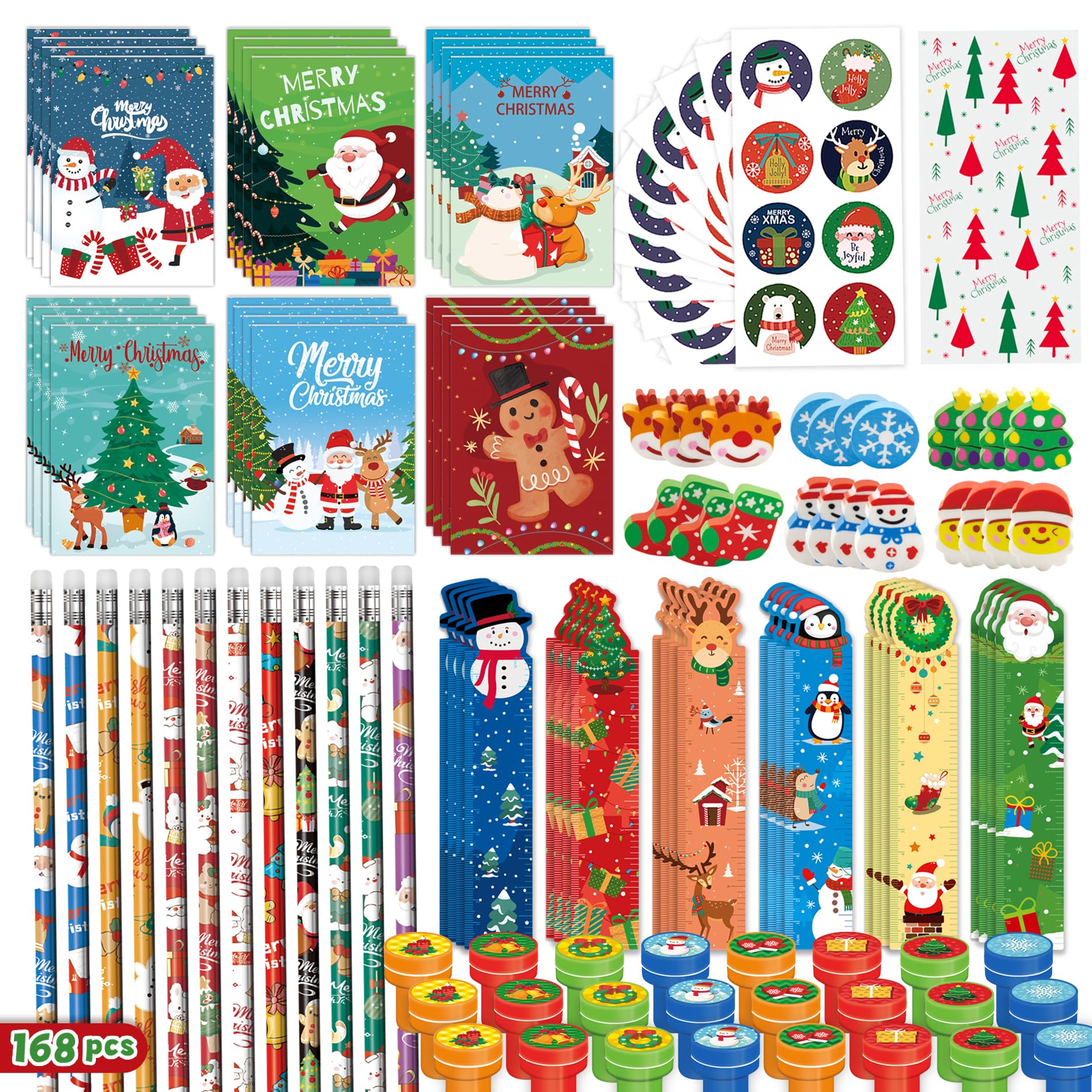 Bearun 168pcs Christmas party favors packaging for festive events