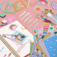 BEARUN glitter tape and gel pens add vibrant accents for scrapbook layouts.