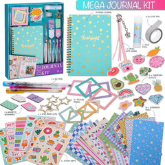 BEARUN journal contents kit includes tassel, frames, stickers, and supplies for creative pages.