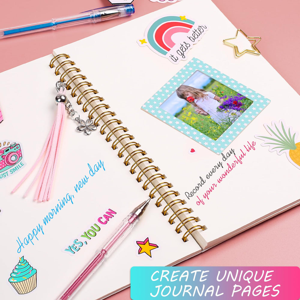 BEARUN star-shaped paper clips mark pages in organized layouts.