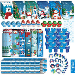 BEARUN winter notebooks 24-pack: ideal holiday gift set for kids' classroom exchanges.