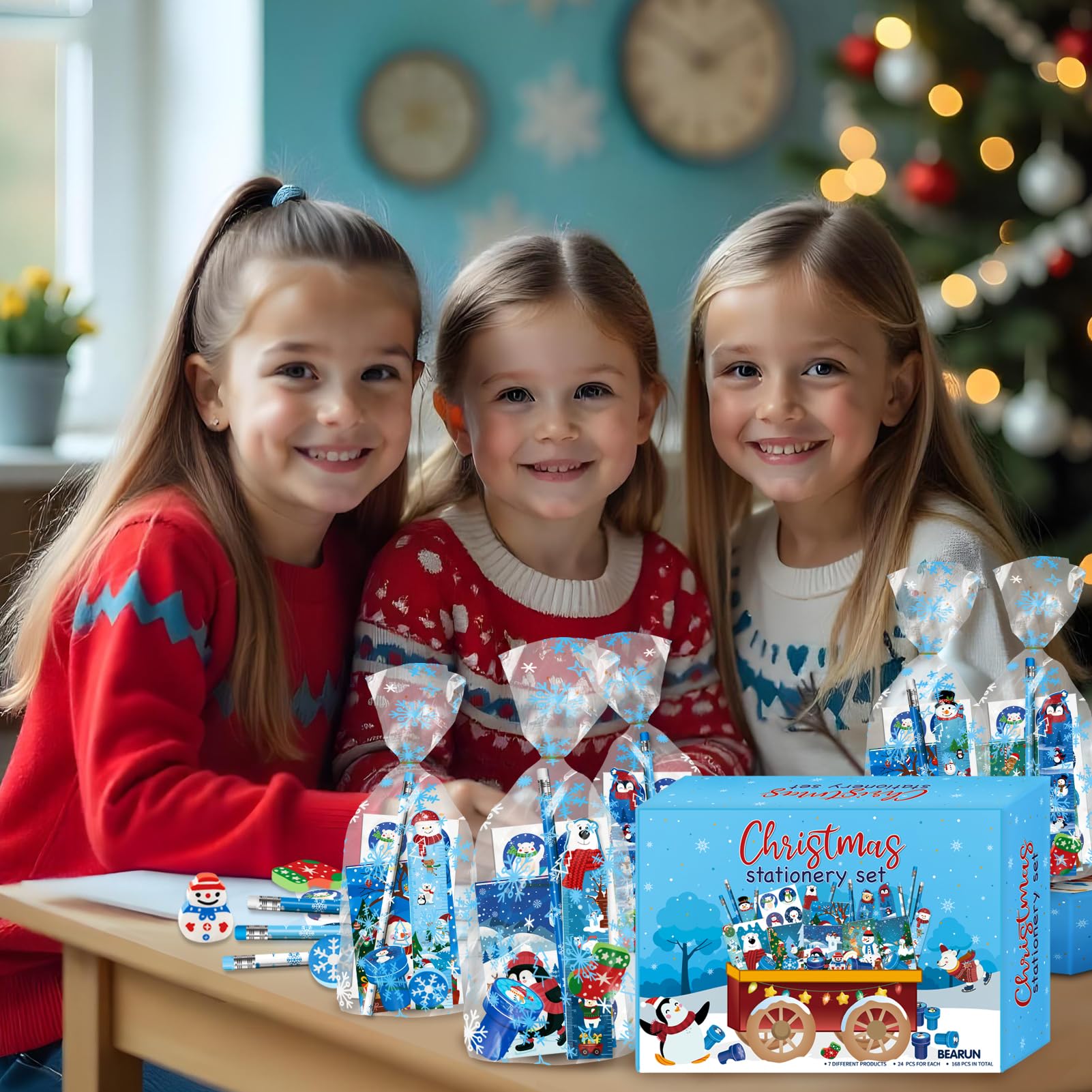 BEARUN snowflake treat bags 24-pack: ready-to-fill party favors for winter events.