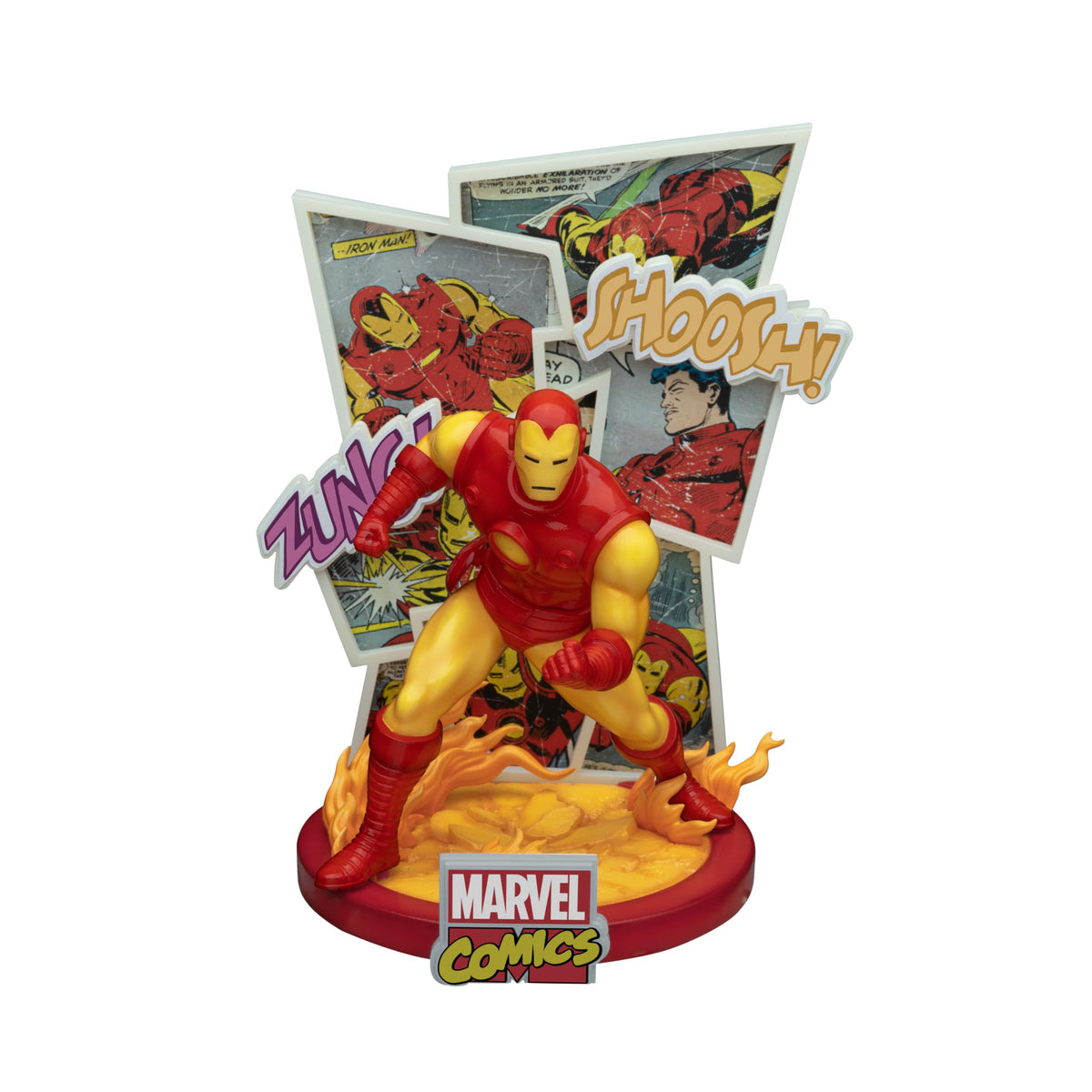Beast Kingdom Iron Man D-Stage arc reactor base display for Marvel collectors.
