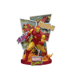 Beast Kingdom Iron Man D-Stage coloring details highlight sculpt precision.