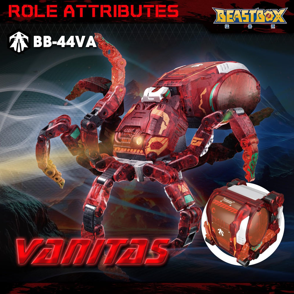 BEASTBOX VANITAS packaging shows compact dimensions and clear sizing.