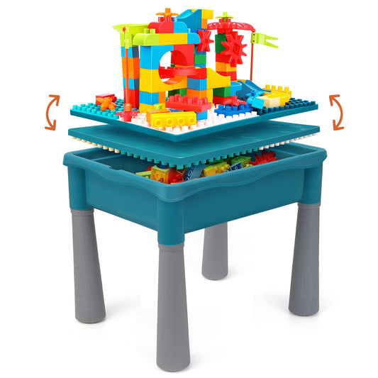BEAURE 5-in-1 table with block-board lid sparks creativity and hands-on building.