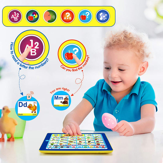 BEAURE 6-in-1 Kids Tablet side view highlighting compact kid-friendly design
