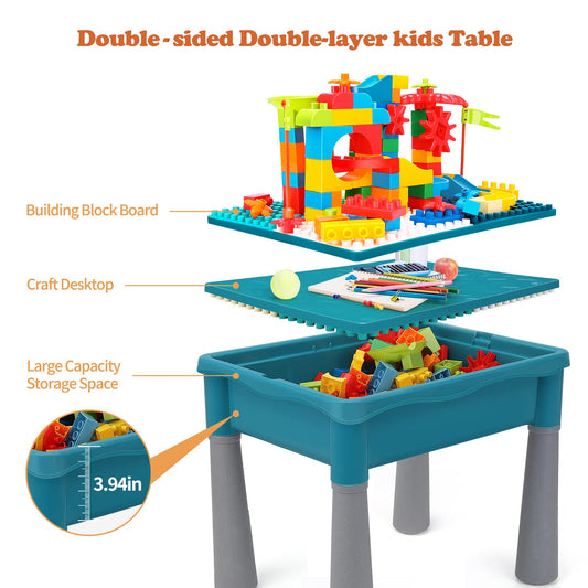BEAURE marble run bricks create a colorful race track for imaginative play.