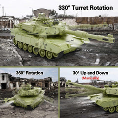 BEAURE RC Tank 28-scale side view showing turret rotation