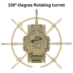 BEAURE RC Tank 1:28 M1A2 climbs on grass and rough terrain