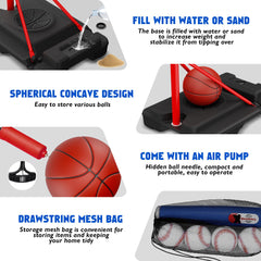 Beauwow T-ball stand with bat and balls for convenient practice sessions