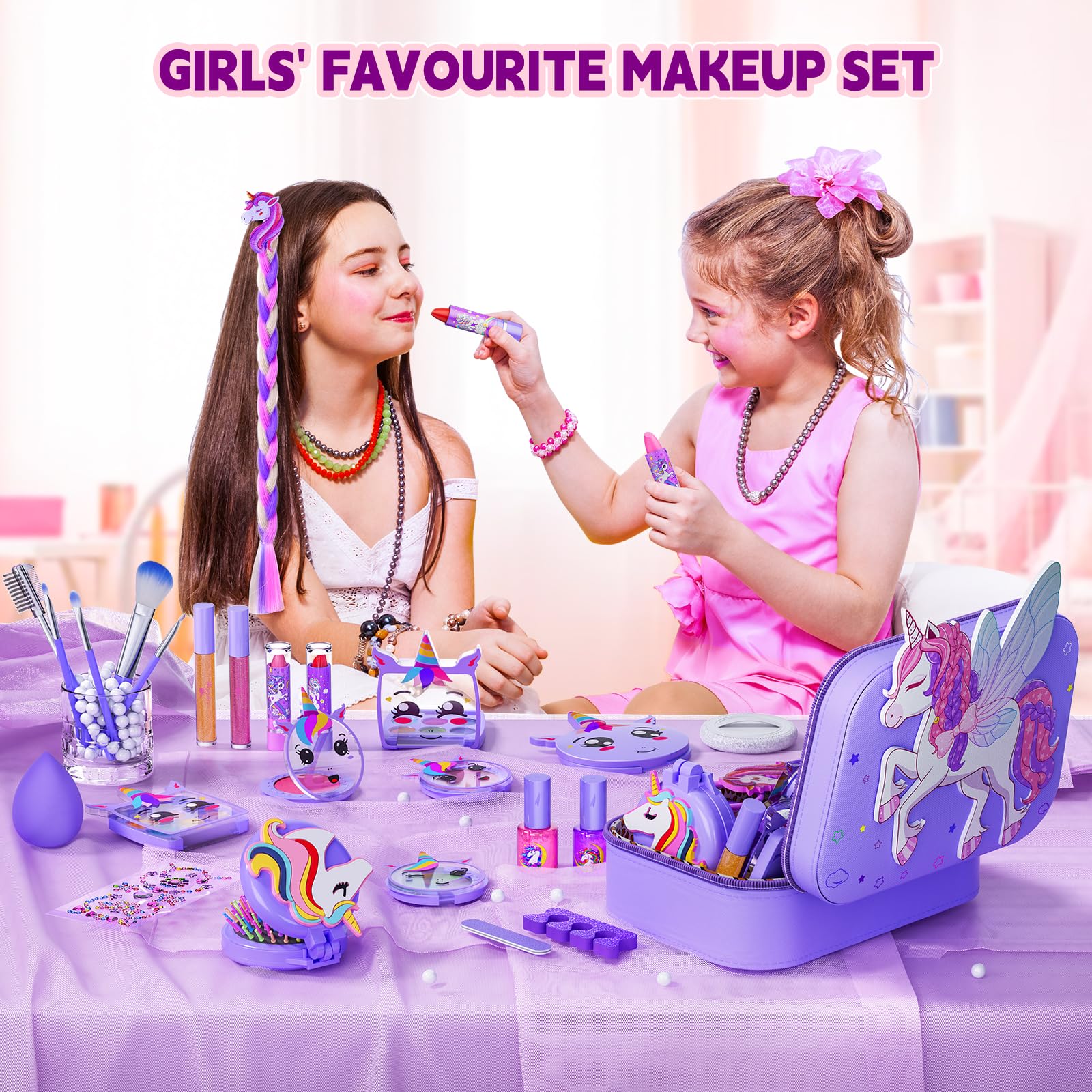 Beayuck kids eyeshadow palette with safe colors for creative daily play.
