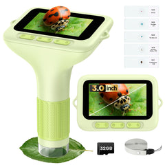 BEBANG 3-inch screen microscope display view for kids exploring specimens