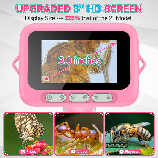 BEBANG 100x-1000x zoom dial for detailed close-ups and study