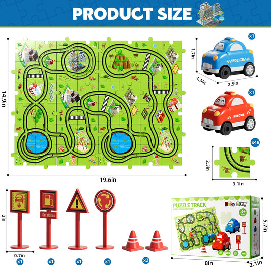 Beby Buty track pieces interlock securely for smooth, uninterrupted car racing.