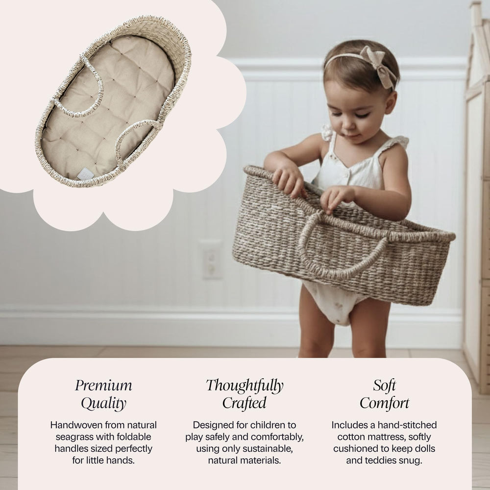 BEBE BASK luxury cotton mattress keeps dolls snug during play.