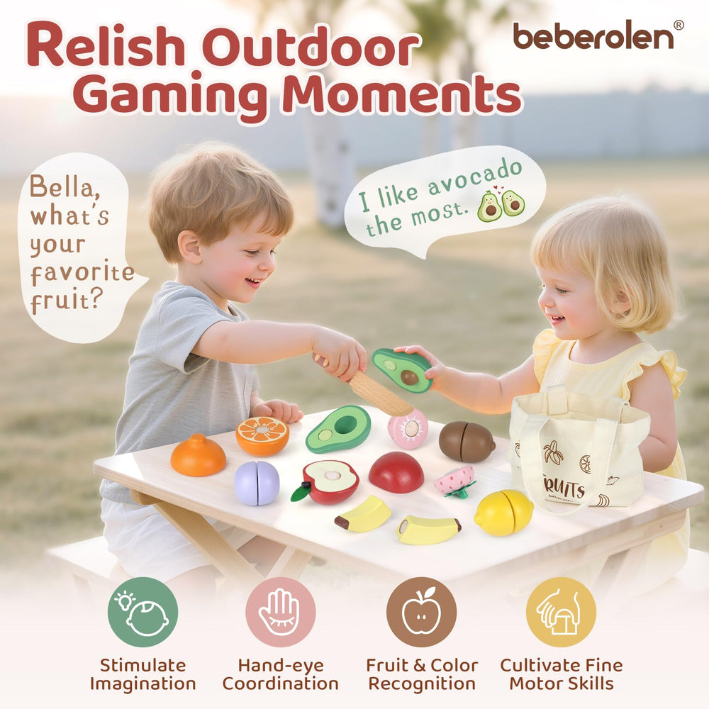 Beberolen passion fruit and avocado wooden pieces for creative meal prep