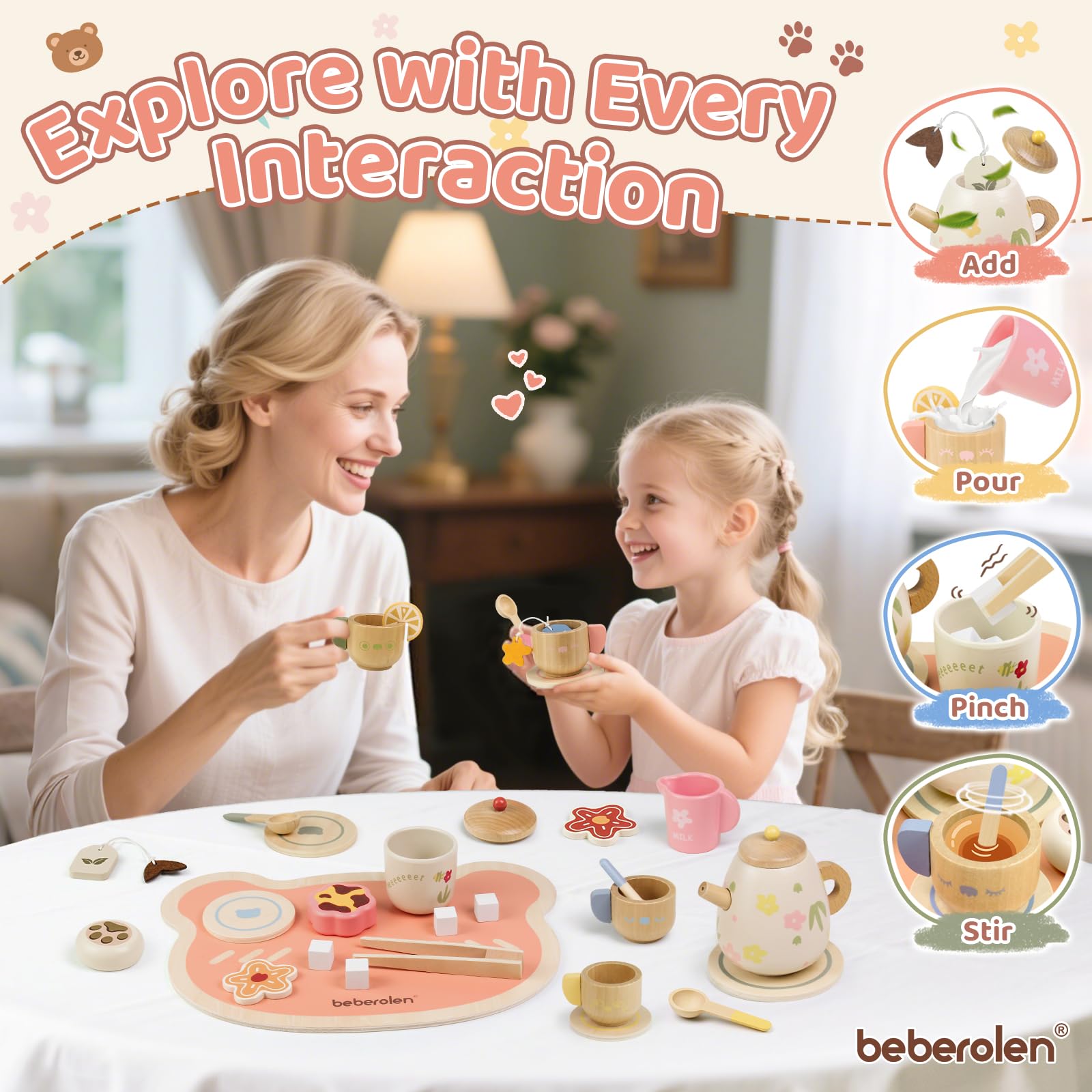Beberolen wooden cookies add tasty pretend treats