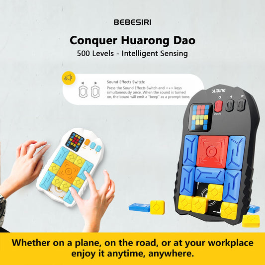 BEBESIRI Super Slide Puzzle with physical buttons enables easy level selection.