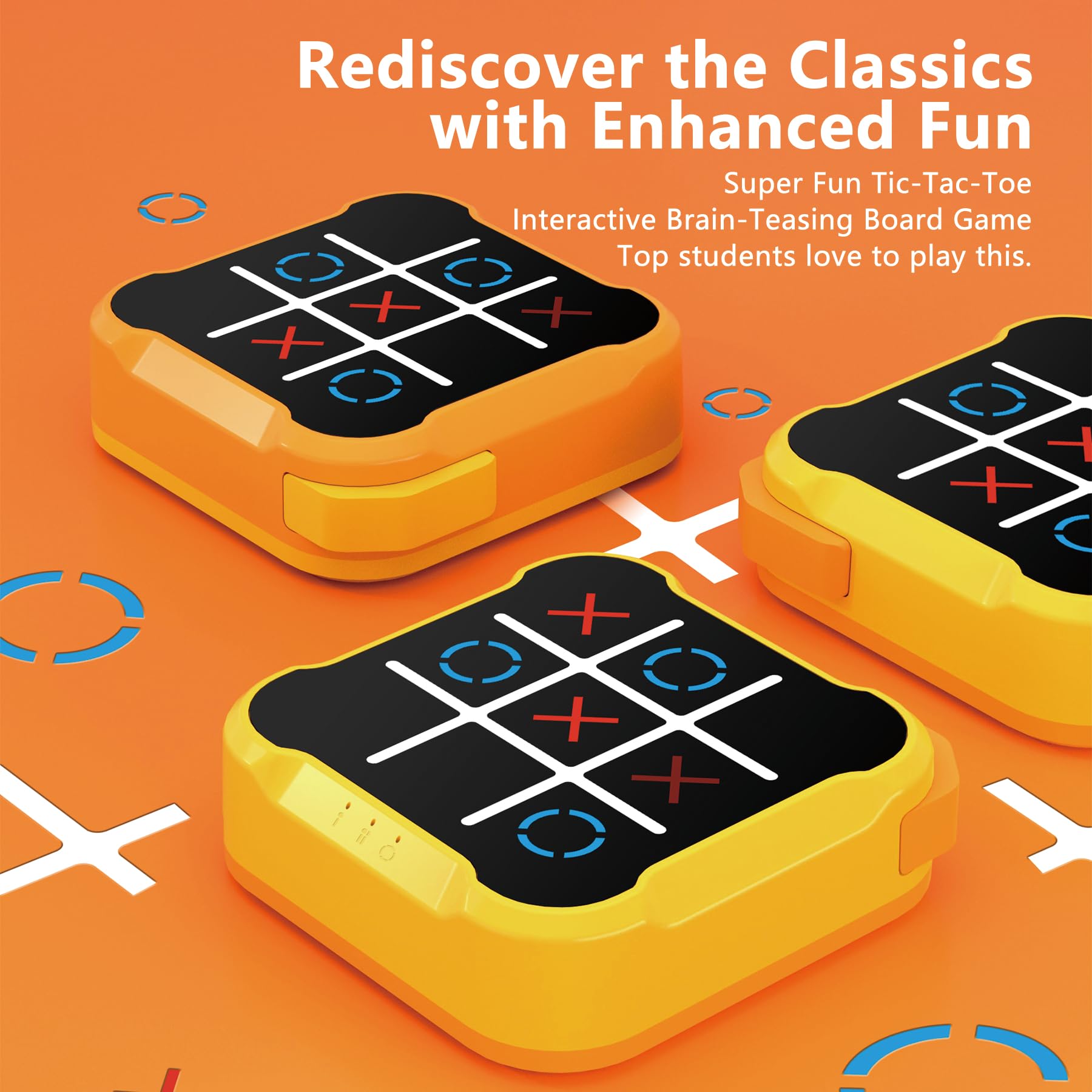 BEBESIRI Tic Tac Toe Bolt Game top view with orange color for quick play