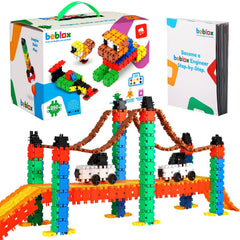 BEBLOX 250-piece building tiles used for creative, screen-free play