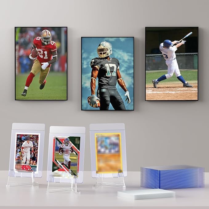 Bebrini dust-scratch protection guards shield cards during storage and display.