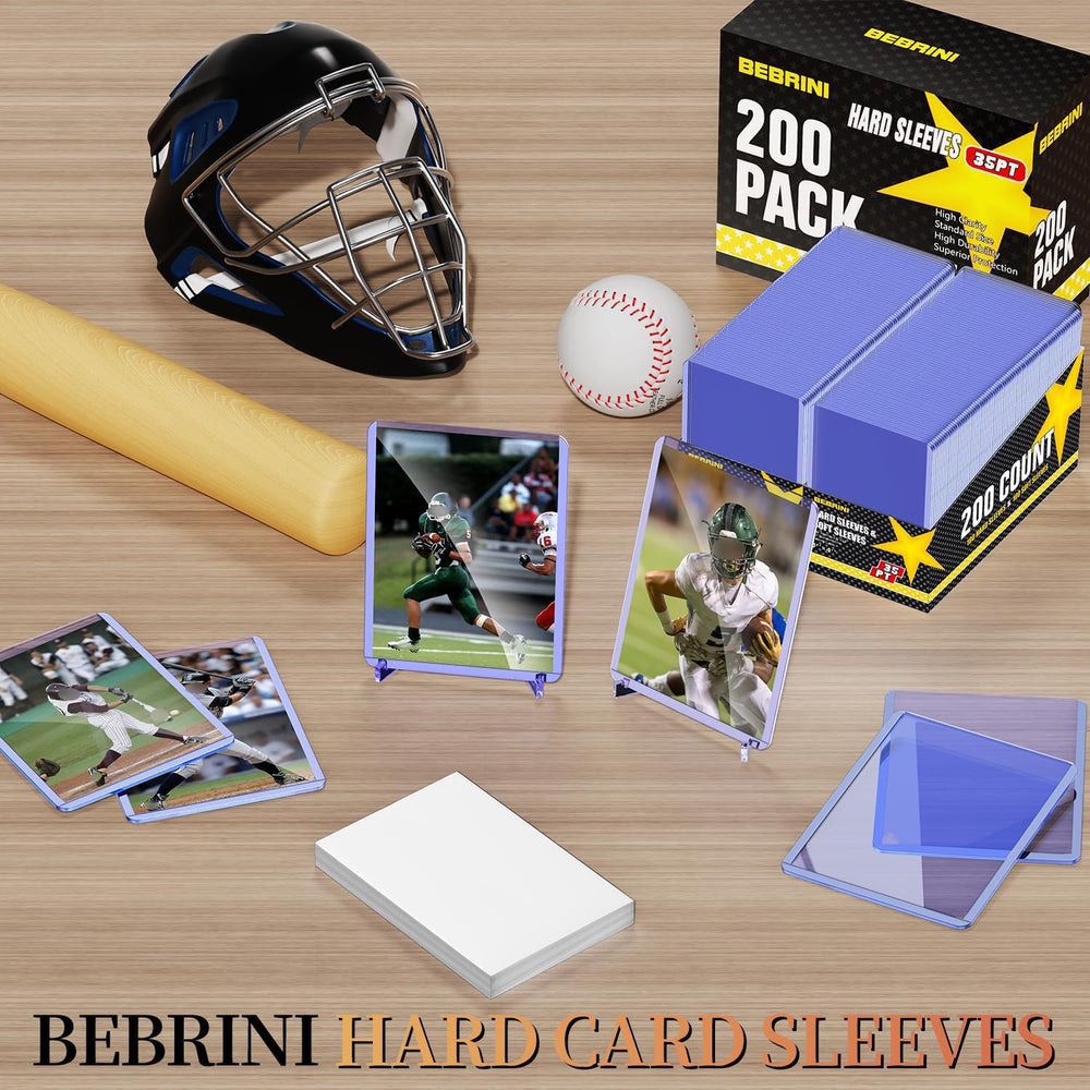 BEBRINI sleeves protect MTG, PKM, Yugioh, baseball, and football cards.