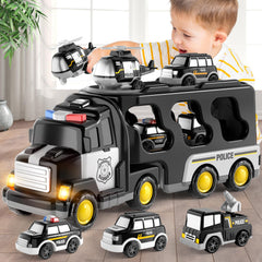 Beby Buty 5in1 police trucks set for toddlers stimulates imaginative play.