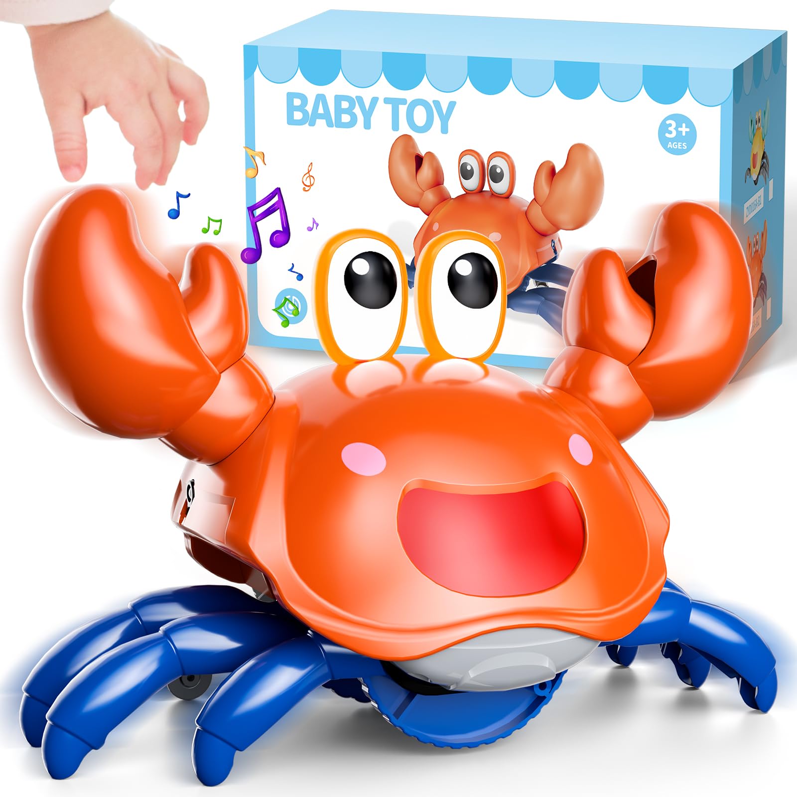 Beby Buty Crawling Crab toy with smooth edges for safe play