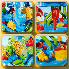 Beby Buty water table drainage feature simplifies cleanup after play.