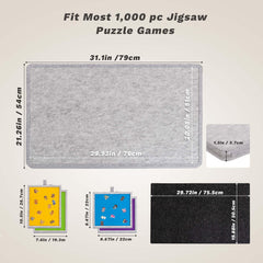 Becko US puzzle board cover protects unfinished puzzles from dust and pets.