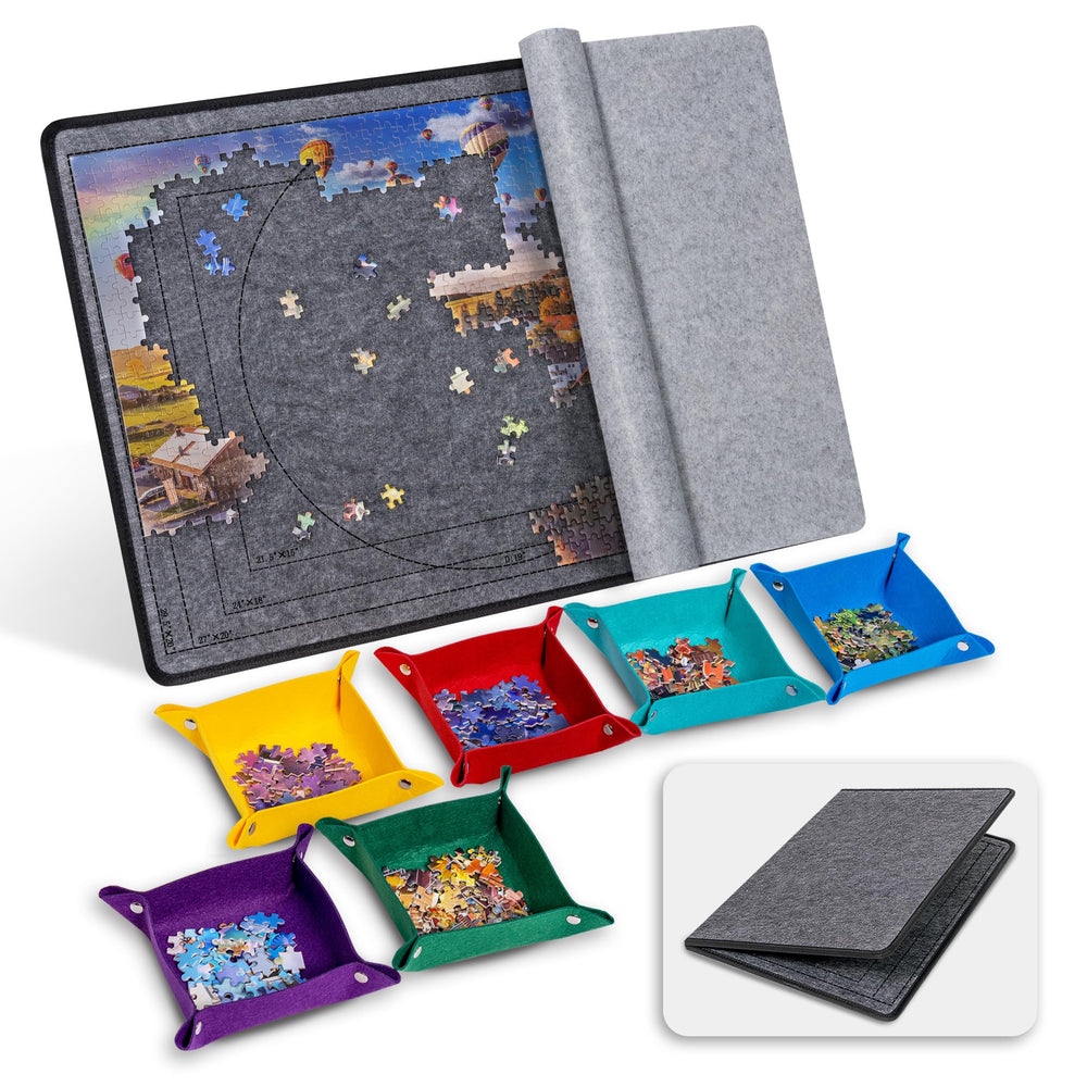 Becko US puzzle board foldable with felt cover for dust protection and easy transport.
