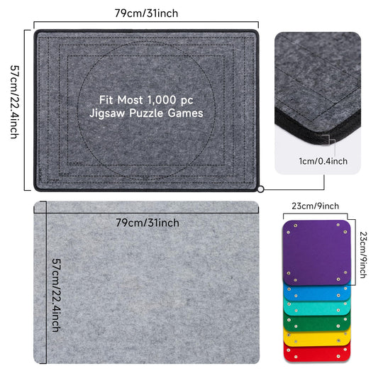 Becko US puzzle board with six color sorting trays for faster organization.