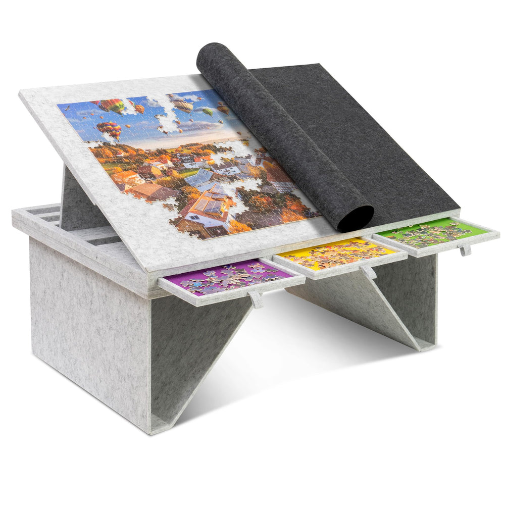 Becko US puzzle table with cover protecting your puzzle from dust