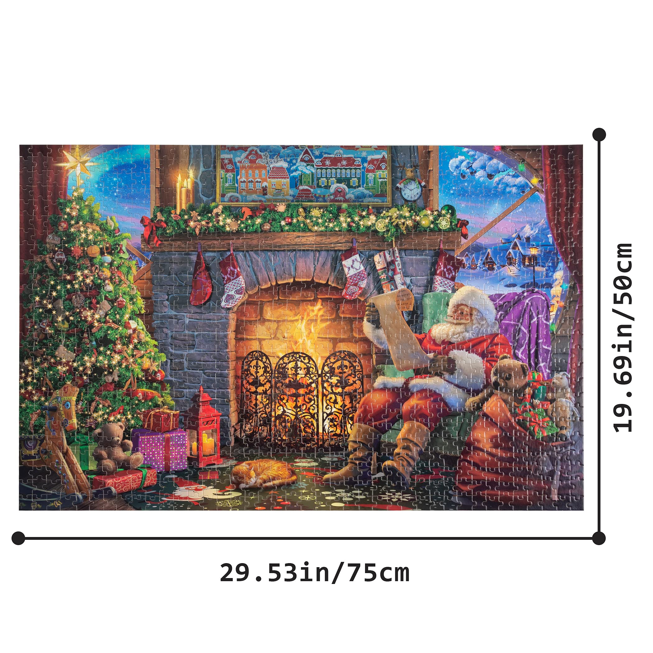 Becko US wooden 1000-piece puzzle with sturdy pieces for lasting use