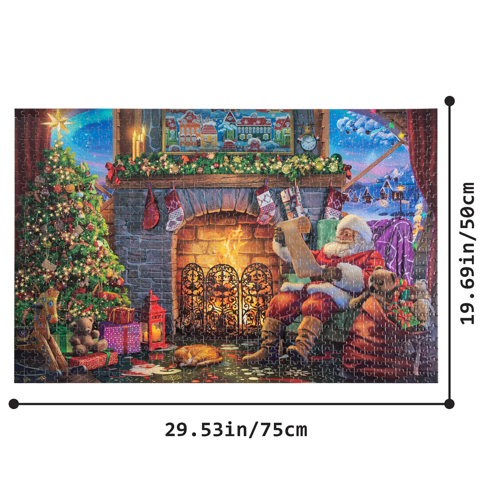 Becko US wooden 1000-piece puzzle with sturdy pieces for lasting use