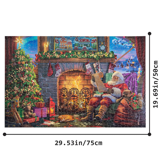 Becko US wooden 1000-piece puzzle with sturdy pieces for lasting use