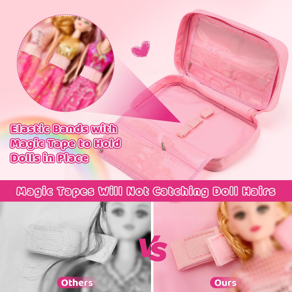 Pink BECOSEFU storage bag with sparkly design for neat playrooms