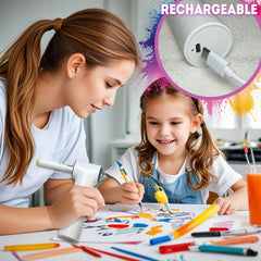 BECUSSITTA Airbrush Sprayer kit contents with markers and stencils