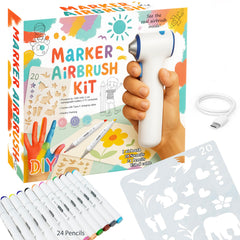 BECUSSITTA Airbrush Sprayer setup for cordless kid-friendly art projects