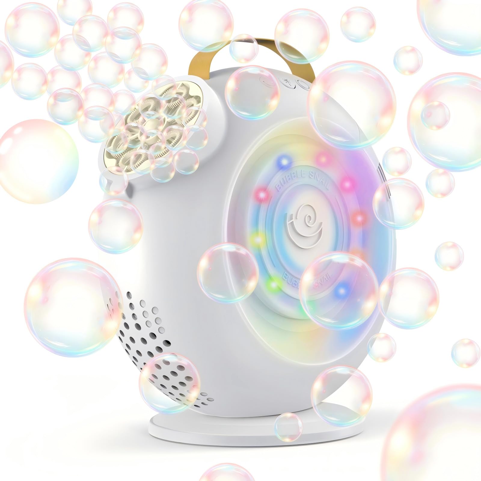 Bedail bubble machine outdoors emitting vibrant bubbles for parties