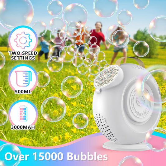 Bedail bubble machine rotates 90 and 360 degrees for lively coverage