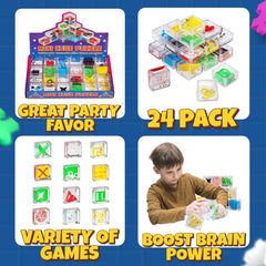 Bedwina 1-5-inch maze cube close-up, showcasing compact brain teaser.