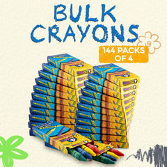 Bedwina 144-pack four-crayon sets offering varied options for projects
